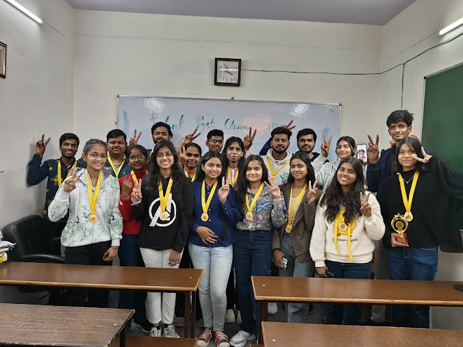 Victorious Students with Medals